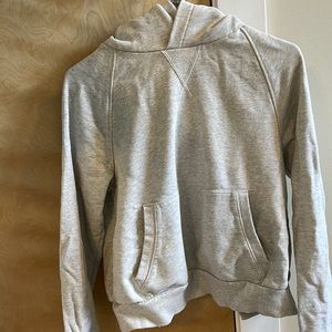 Athleta light grey open back hoodie